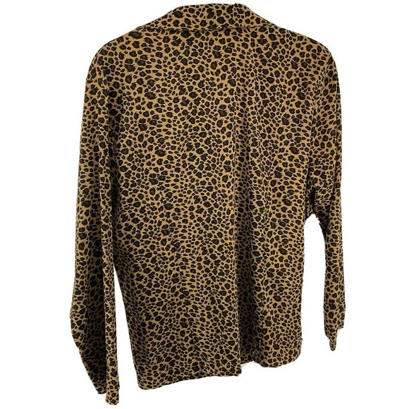 Studio Ease Womans Animal Print Button Front Blouse Size 14W - Picture 2 of 6